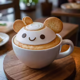 a drink cup with ears on top of it