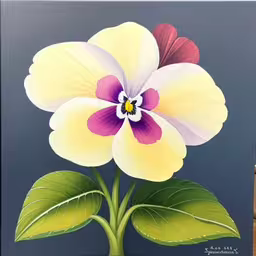 a painting of flowers with a blue background,a picture of flowers with a dark background