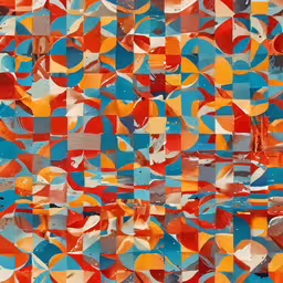 this is the pattern created by multiple colored tiles,abstract artwork consisting of squares, with many colors