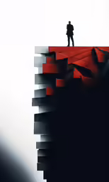 a man is standing on top of the building