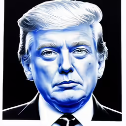 a portrait of a president with eyes wide open