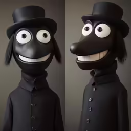 an image of a man in the form of puppets