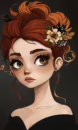 an image of a woman with orange hair