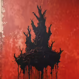 a painting that looks like a tree and branches