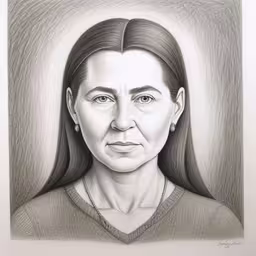 a drawing of a woman in profile,a black and white portrait of a woman