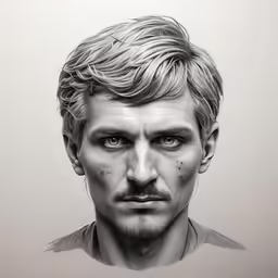a man with a beard and short hair