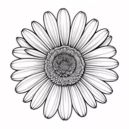 black and white drawing of a flower,a flower on a white background with a black and white design