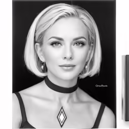 a woman is shown in this black and white photo