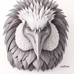 an eagle is depicted on the wall of a building