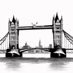 this is a drawing of the tower bridge