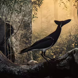 there is a bird sitting on top of a tree branch