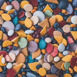 colored candy food is seen in this picture