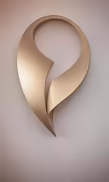 a metallic object with curved lines on it