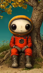 an image of a cartoon character sitting on the ground