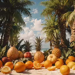 some fruits that are sitting on a table