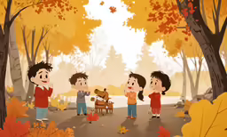 several people are in the park while two boy are playing a guitar