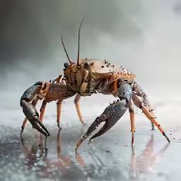 a close up image of a bug on the ground