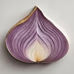 an image of a cabbage leaf in half