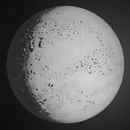 an image of a white moon in the sky
