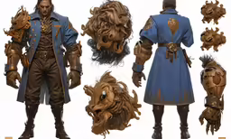 a model of some human character with various poses and angles