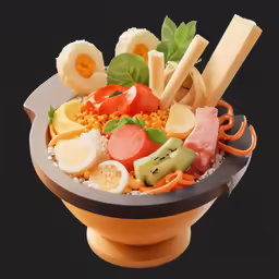 a bowl filled with lots of different types of food