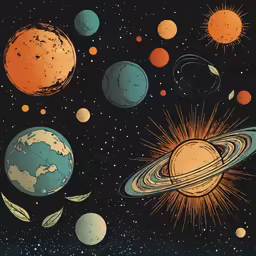 a solar system shows different types of planets