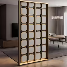 a tall wooden cabinet in a living room