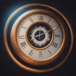 an antique clock showing the time is 7 45