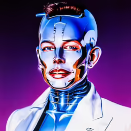 an image of a man with futuristic make up on