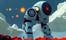 a robot with a large light in his head
