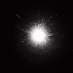 fireworks are exploding out in the dark