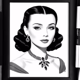 a picture of a woman wearing jewelry