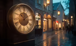 a clock that is on the side of a building