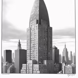 a very tall building that has some very tall buildings