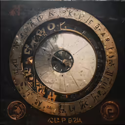a very pretty clock with many roman numerals