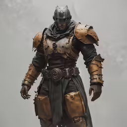 a man in medieval armor is posing for the camera