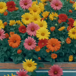 the flowers are blooming nicely in the garden