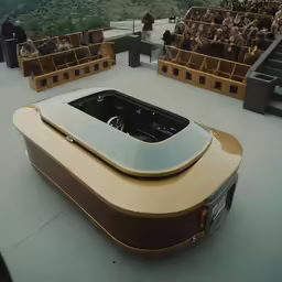 the futuristic car has a flat bottom