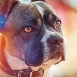 a dog that is looking into the camera