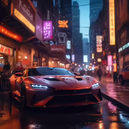 an image of a car in the rain