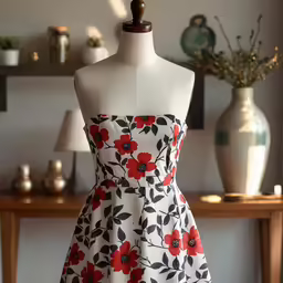 a dress is displayed on a mannequin