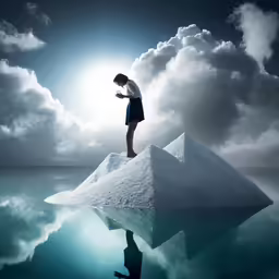 a woman in a short skirt stands on a hill