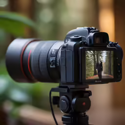a camera with a person on it taking pictures