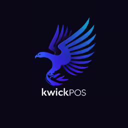a logo for kwick pos