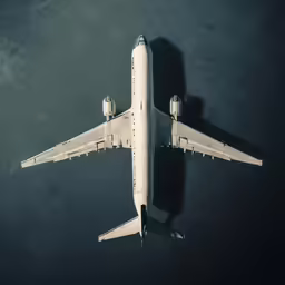there is an airplane that can be seen from the air