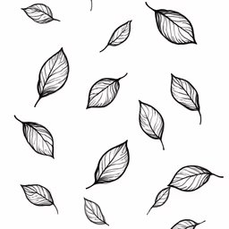 a sheet with leaves floating on top of it