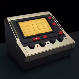 a game controller with its board on display