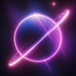 an illustration of a purple and blue ring with a ring around it