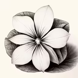a flower with two leaves on the top of it