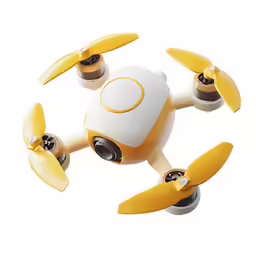 a white and yellow remote controlled toy